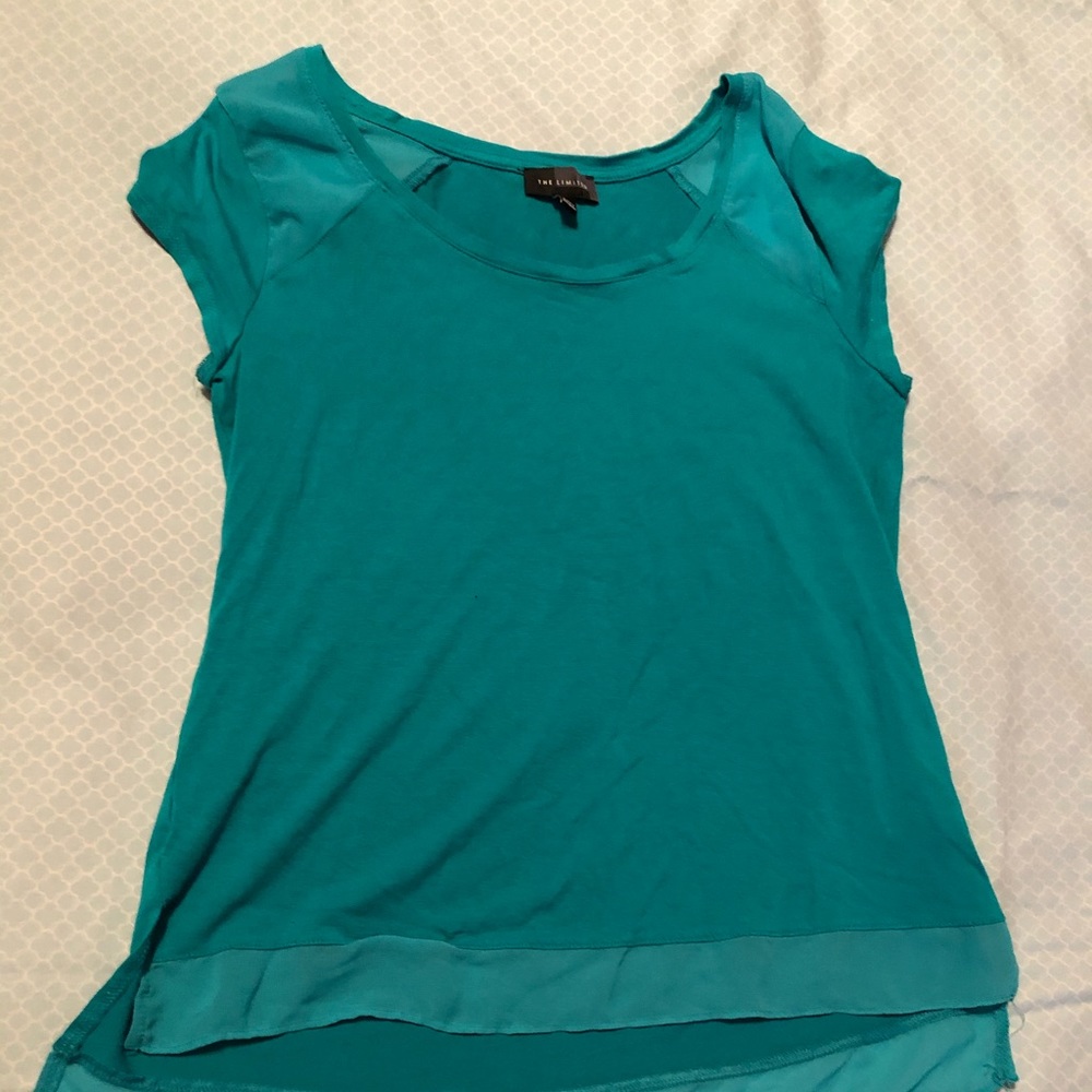 The Limited Sheer Shoulder Short Sleeve Shirt - Picture 1 of 3